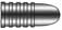 Bullet Mold,
.457" diameter, 385 grain bullet mold,
single cavity steel mold blocks,
by Lyman